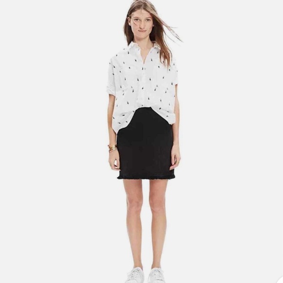 Madewell Black Hideaway Fringe Skirt - Picture 1 of 7
